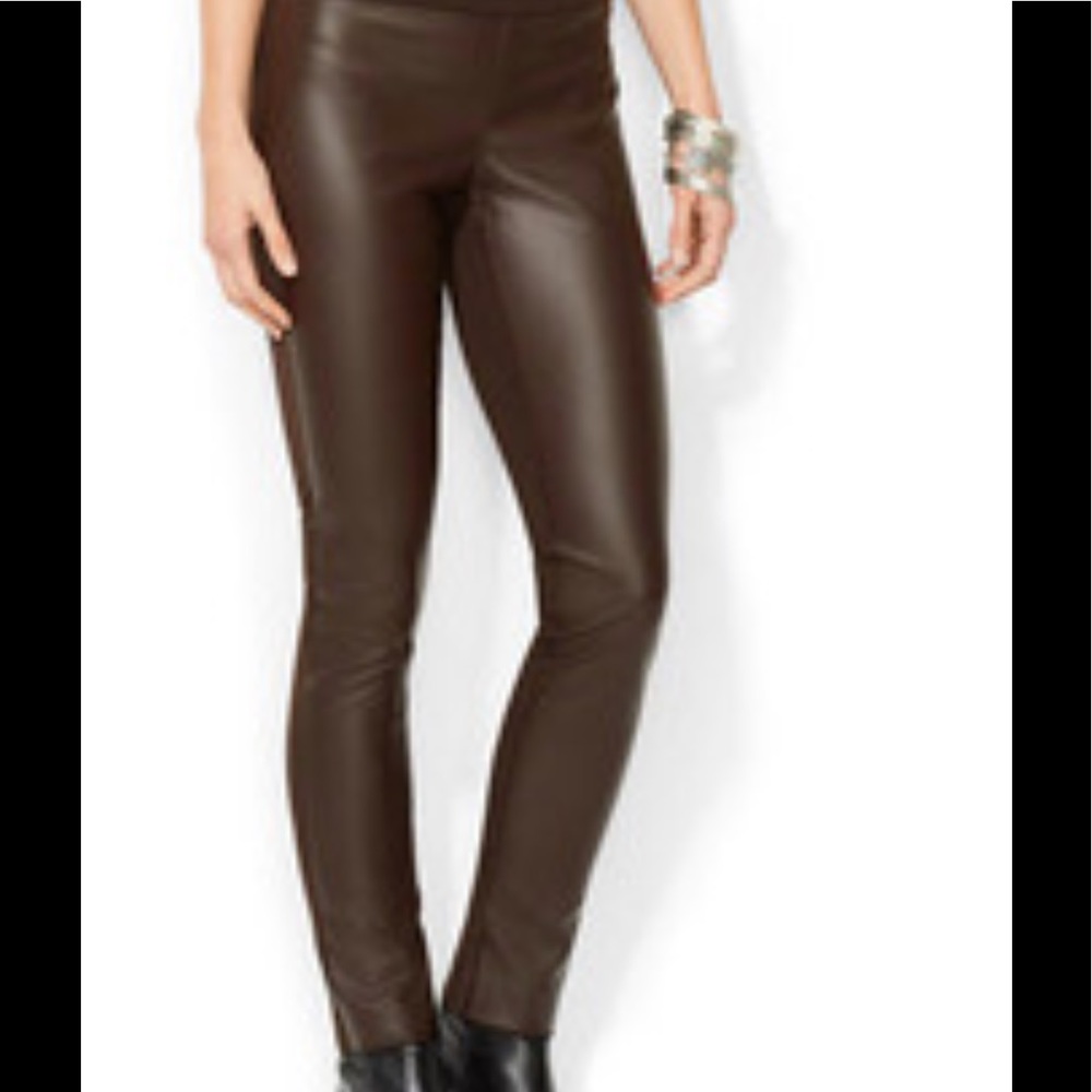 Lauren Ralph Lauren Chianti Faux Leather Pants NWT